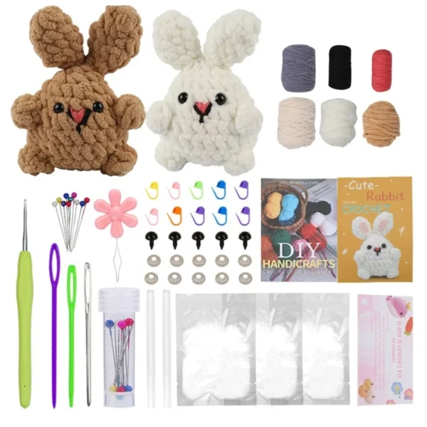 Beginner Crochet Kit with Yarn, Hook and Materials
