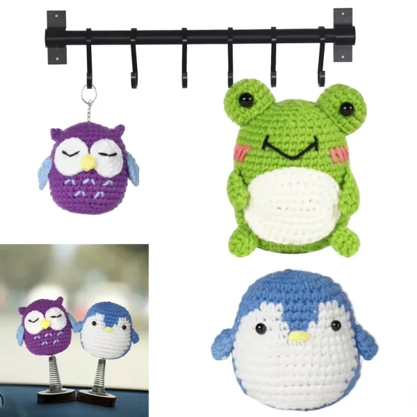 Crochet Kit: Frog, Owl, Penguin for Beginners - Image 2