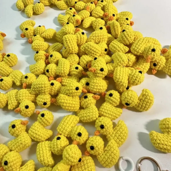Crochet Kit Mini Cute Duck Keychain Handmade Pendant - Image 5