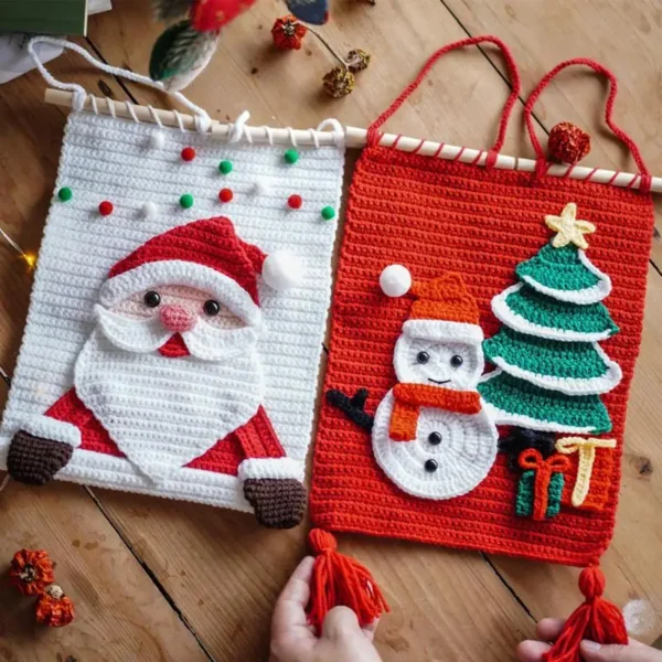 Christmas Crochet Kit with Holiday Tapestry - Image 2