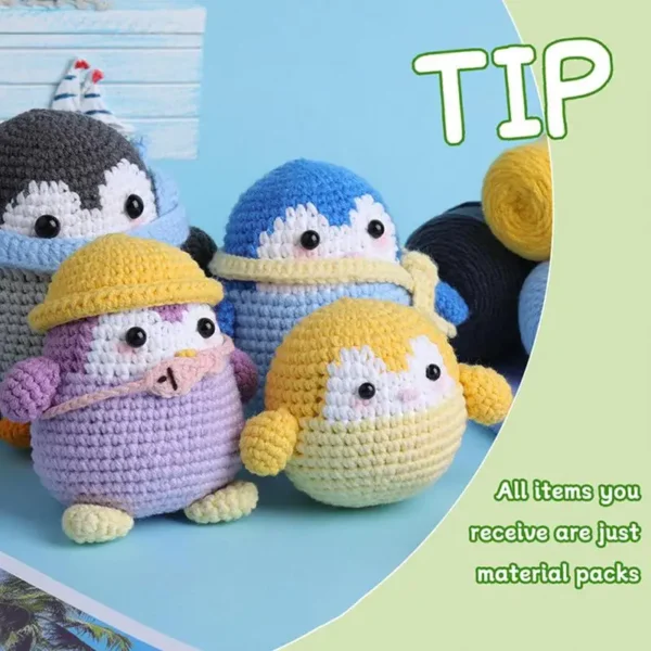 Crochet Kit Penguin Family Design for Beginners - Image 2