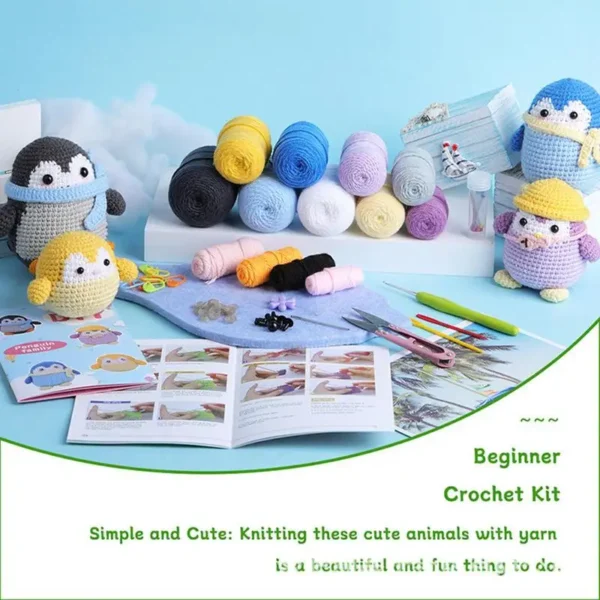 Crochet Kit Penguin Family Design for Beginners - Image 3