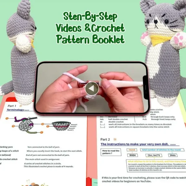 Crochet Kit: Creative Cat Kit for Beginners and Kids - Image 5