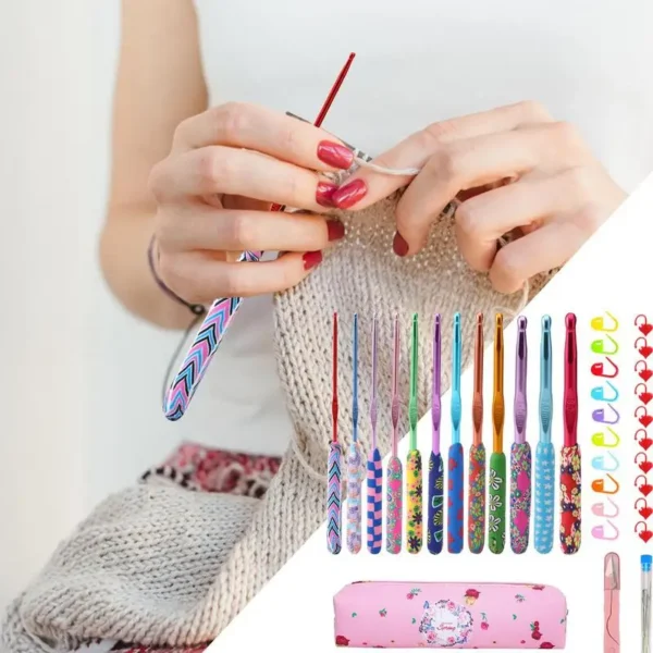 Crochet Kit – Ergonomic Hooks for Yarn Craft