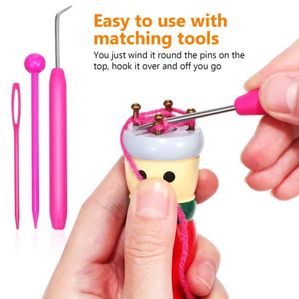 Crochet Kit – Wooden Hand Crank Loom Toy - Image 6