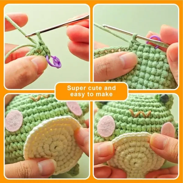 Crochet Kit - Frog Set with Yarn, Eyes, Hook - Image 8