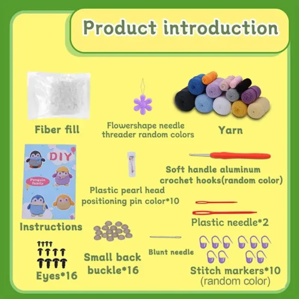 Crochet Kit Penguin Family Design for Beginners - Image 4