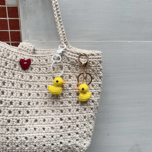 Crochet Kit Mini Cute Duck Keychain Handmade Pendant - Image 2