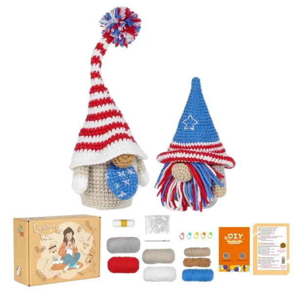 Crochet Kit For Beginners, Gnome Knitting Step-By-Step Set