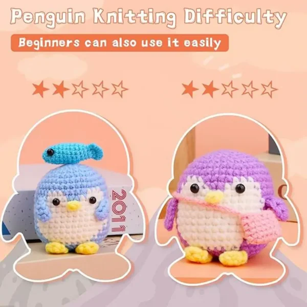 Penguin Crochet Kit – Beginner with Video Guide - Image 4