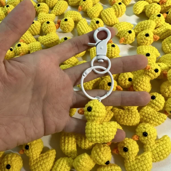 Crochet Kit Mini Cute Duck Keychain Handmade Pendant - Image 3