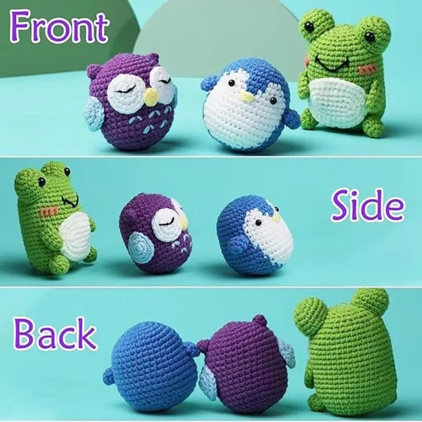 Crochet Kit for Beginners – Easy Owl Animal Set - Image 4