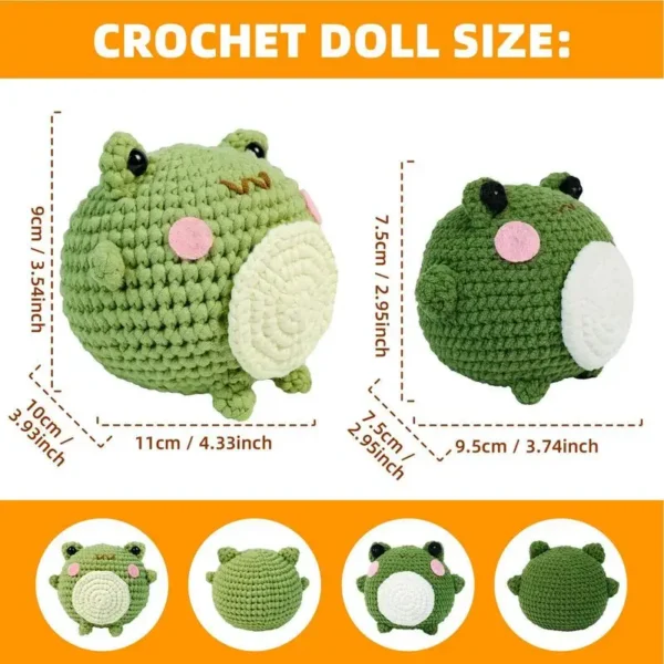 Crochet Kit for Beginners: Frog Set with Yarn & Hook - Image 5