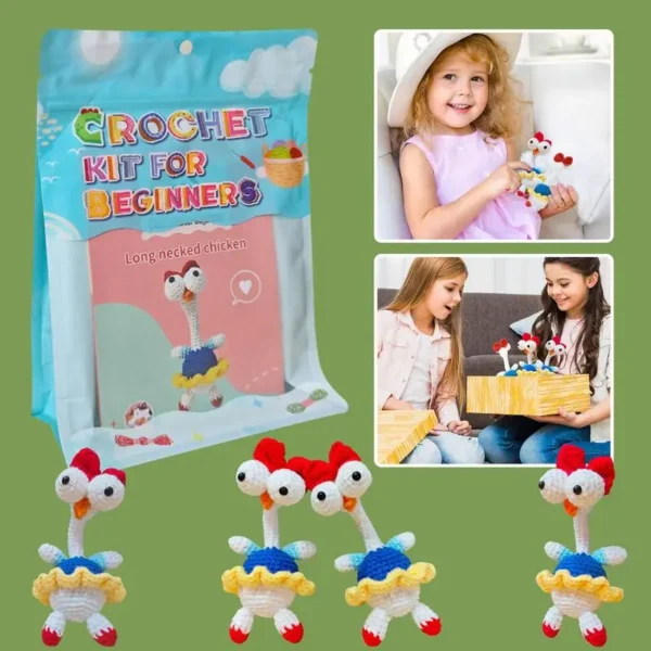 Crochet Kit: Animal Chicken Doll Knitting Set - Image 6