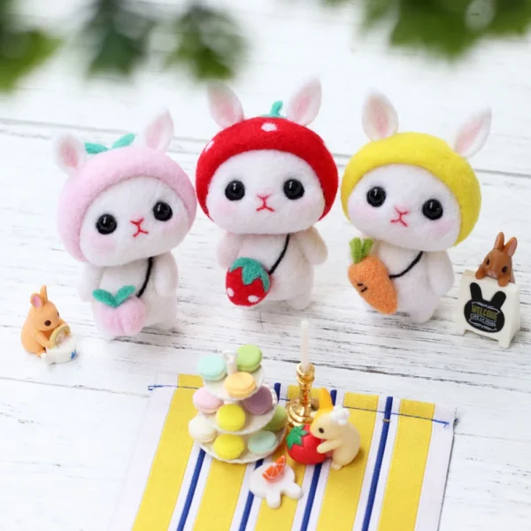 Crochet Kit for Needle Felting Baby Bunny - Image 3