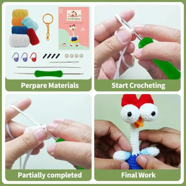 Crochet Kit for Beginners Chick Doll Craft with Steps - Image 3