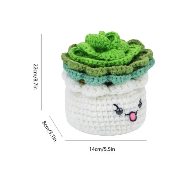 Crochet Kit: Flower Pot Coaster With Tutorials - Image 6