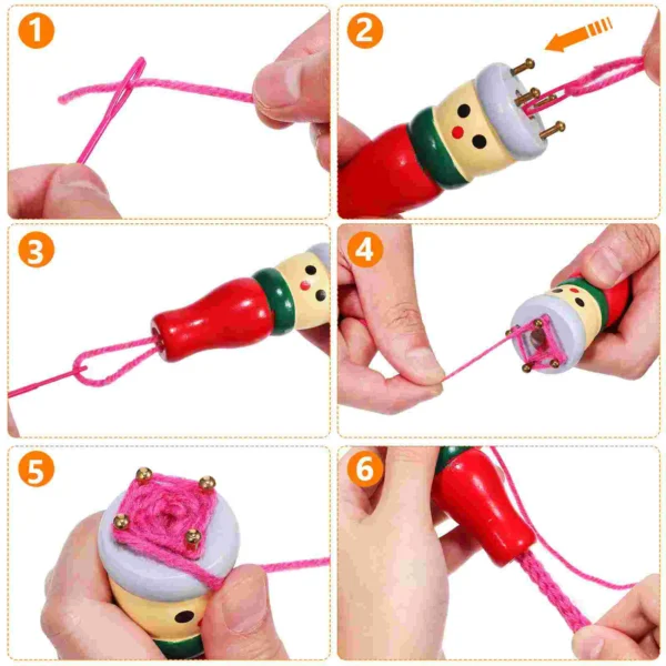 Crochet Kit – Wooden Hand Crank Loom Toy - Image 4