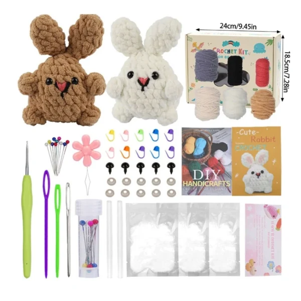 Beginner Crochet Kit with Yarn, Hook and Materials - Image 10
