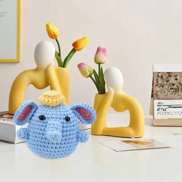 Crochet Kit For Beginners, Easy Elephant Knitting Starter Set - Image 4