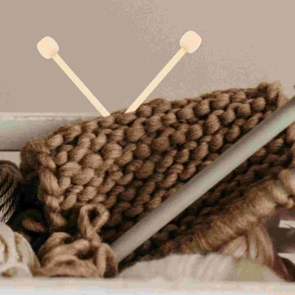 Crochet Kit: Bamboo Needles, Yarn, Weaving Tools - Image 2