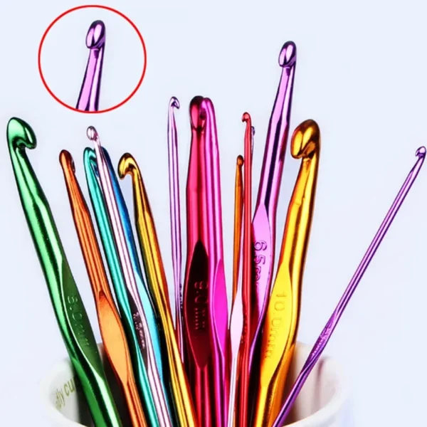 100 Pcs Crochet Kit with Hooks, Needles and Tools - Image 3