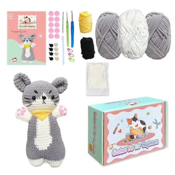 Crochet Kit: Cat Crochet Kit for Beginners with Materials