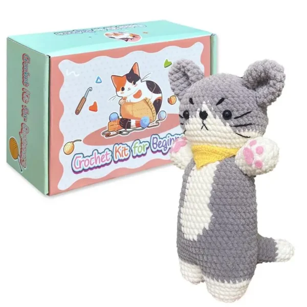 Crochet Kit for Beginners: Cat Crochet with Steps - Image 3