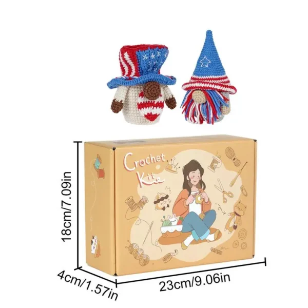 Crochet Kit, Handmade Gnome Yarn Starter Step-By-Step Kit - Image 6